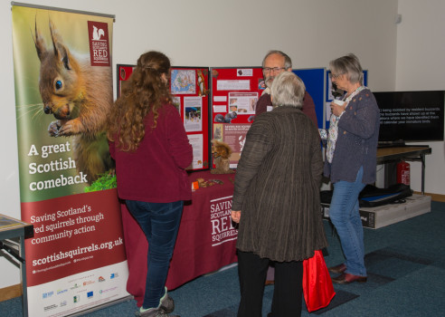 Saving Scotland's Red Squirrels stand at SWSEIC conference